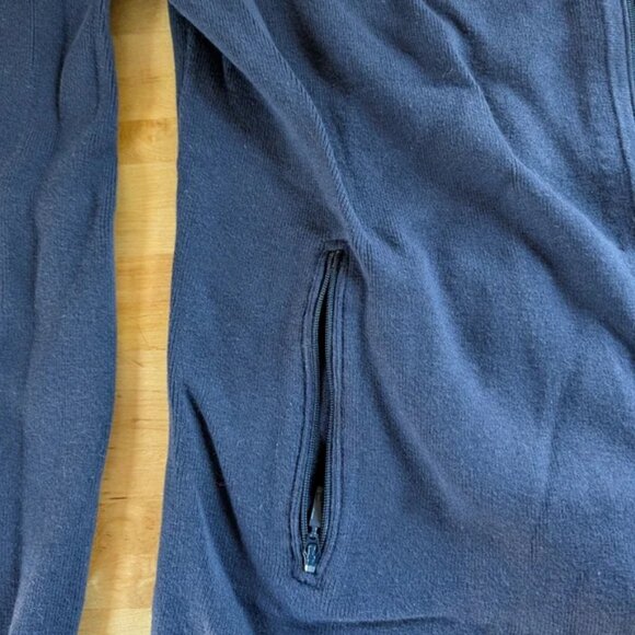 4/$10 - Eddie Bauer Navy Blue Zip-Up Cardigan with Pockets - Cozy - EUC - L - Picture 3 of 5